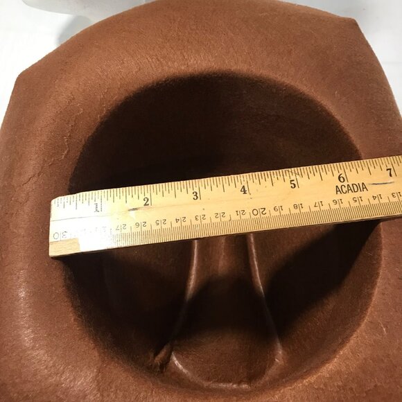 Halloween Hats Brown Western Cowboy Fringe Black Velvet Top Hat Set - Picture 7 of 13